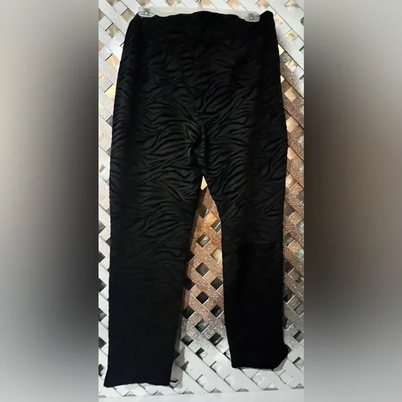 NWT Michael Khors Black Zebra Print Leggings Pants Size Large - Picture 7 of 10